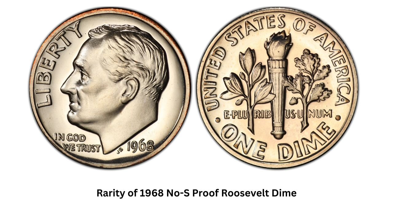 Rarity of 1968 No-S Proof Roosevelt Dime